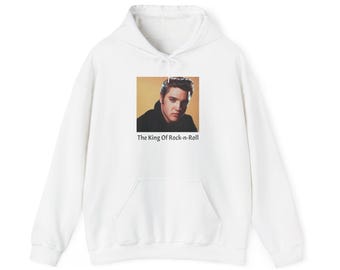 Felpa con cappuccio Elvis Presley: felpa vintage per fan del rock'n'roll