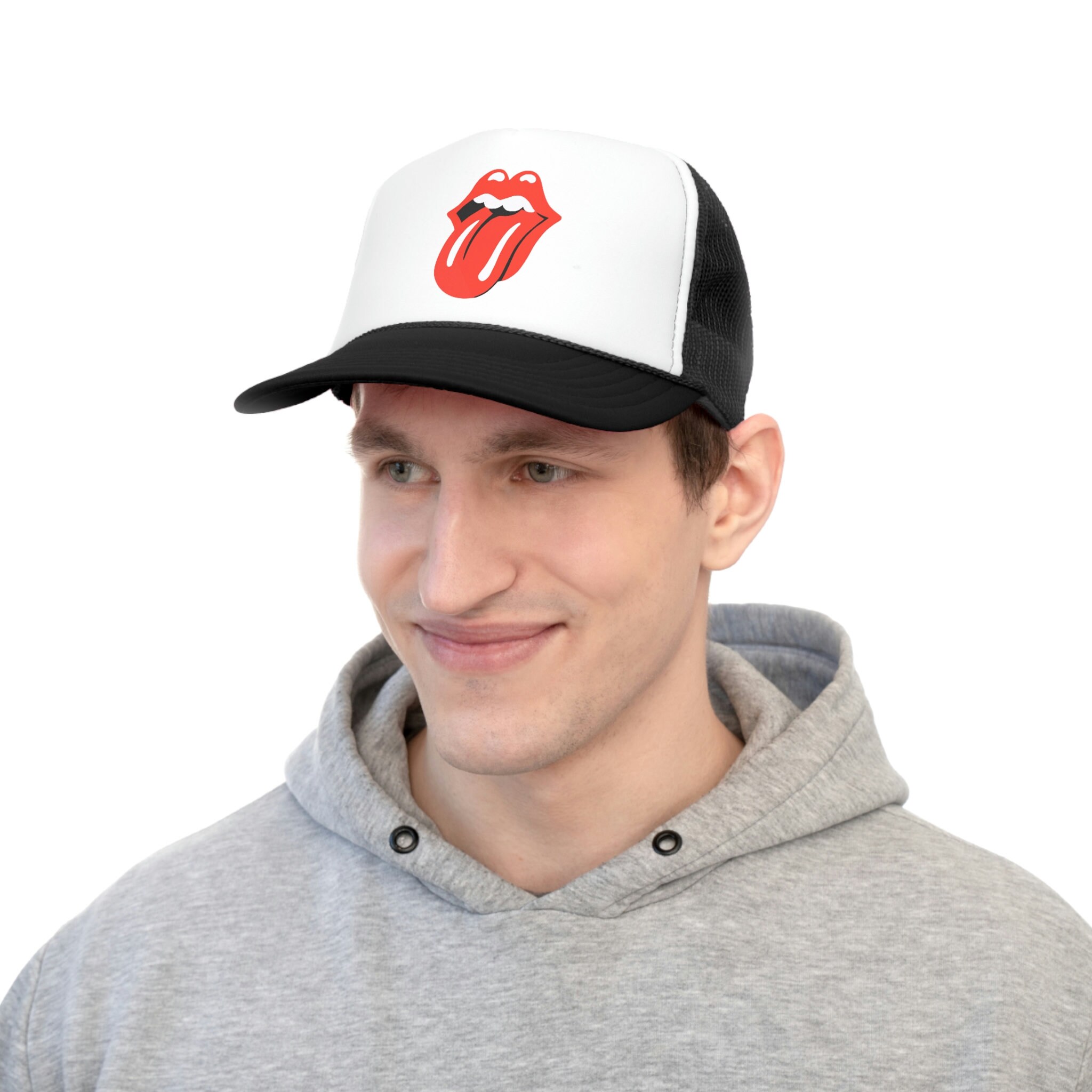 The Rolling Stones Classic Logo Baseball Cap - Adjustable Sand Color Unisex Hat