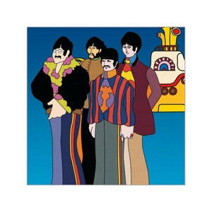 Adesivo de vinil Jumbo dos Beatles em Pepperland - 2 tamanhos para escolher