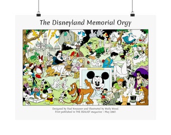 The Disneyland Memorial Orgy Poster Is A Funny Piece Created By Mad Magazine Artists - Wally Wood - And Is Stunning In Any Room