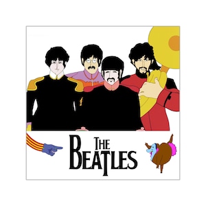 Adesivo de vinil Jumbo dos Beatles como Sgt Pepper Band - 2 tamanhos para escolher