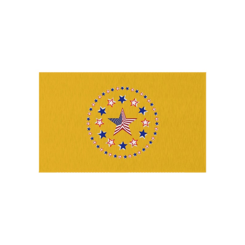 The Stars and Stripes on Yellow Outdoor Rug 3 Sizes to Choose From - Etsy