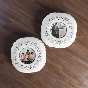 The Beatles Yesterday And Today Round Floor Pillow Features BOTH Cover Images Used On This Classic Rock Music Album