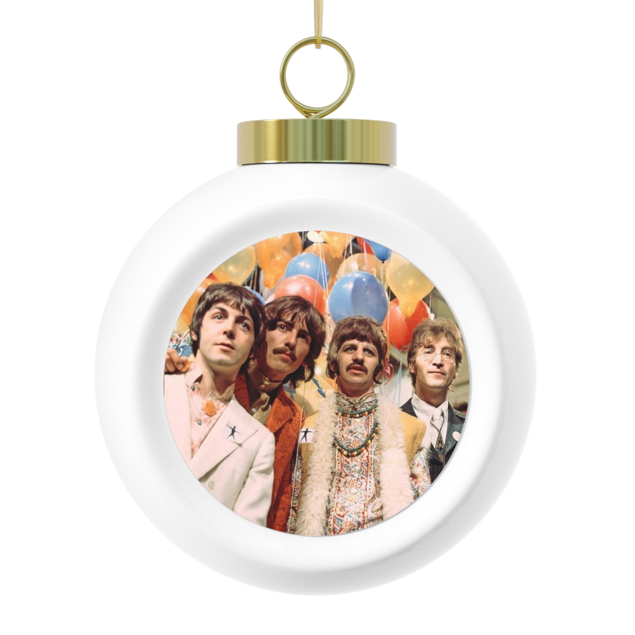 The Beatles in 1967 Ceramic Christmas Ornament Adds A Retro Touch