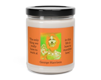 George Harrison Scented Soy Candle: Psychedelic Retro Art