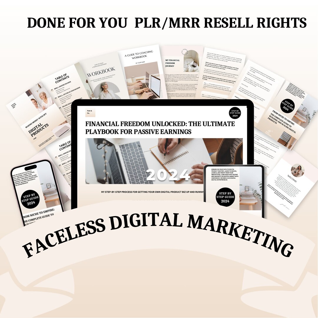 Done for You FACELESS Digital Marketing Guide Bundle With Master Resell ...