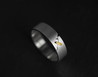 Bague JuCi Uno Blanc | Alliance | Bague simple pour tous les jours | Alliance | Homme et femme |Bague unisexe |Bijoux Wabisabi | Bague d'anniversaire