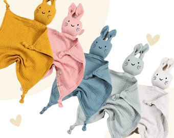 Personalised Bunny Comforter | Baby Gift | Gender Neutral | Baby Muslin Comforter | Baby Shower Gift | Personalised Baby Gift