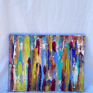 Original Sparkly Abstract Painting, Colorful Art, Bright and Bold, Wall Art