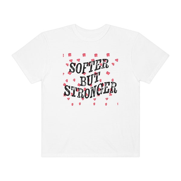 Softer but Stronger Tee, Unisex, Mental Health, Floral
