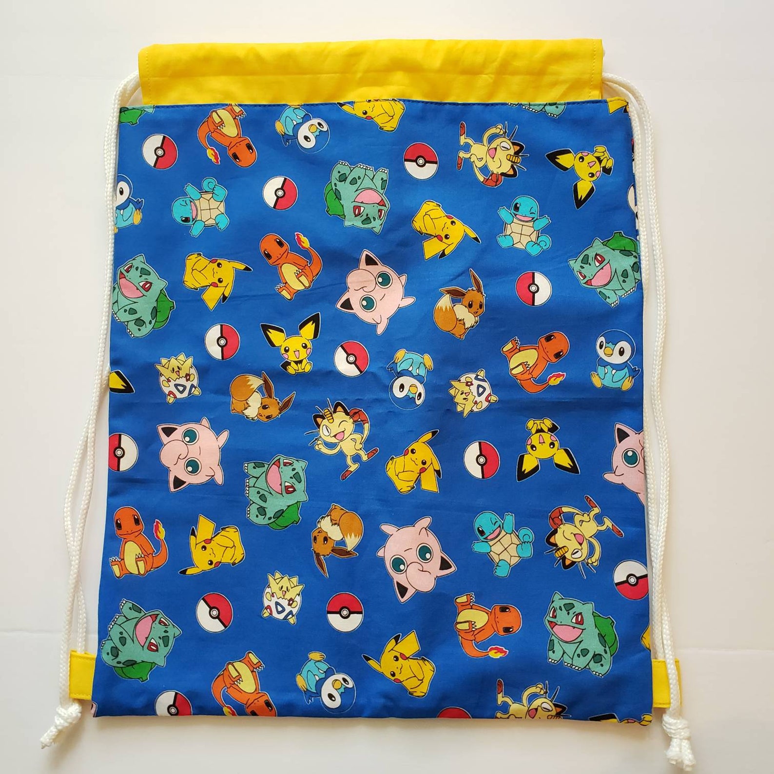 Pokemon Backpack Pikachu Backpack Drawstring Backpack Etsy