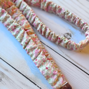 Floral Scrunchie Lanyard: Teacher ID Badge & Key Neck Strap