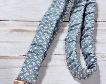 Scrunchie Lanyard, Floral Key Lanyard, Stretchy ID Badge Holder, Gift For Teachers, Nurses, and Social Workers