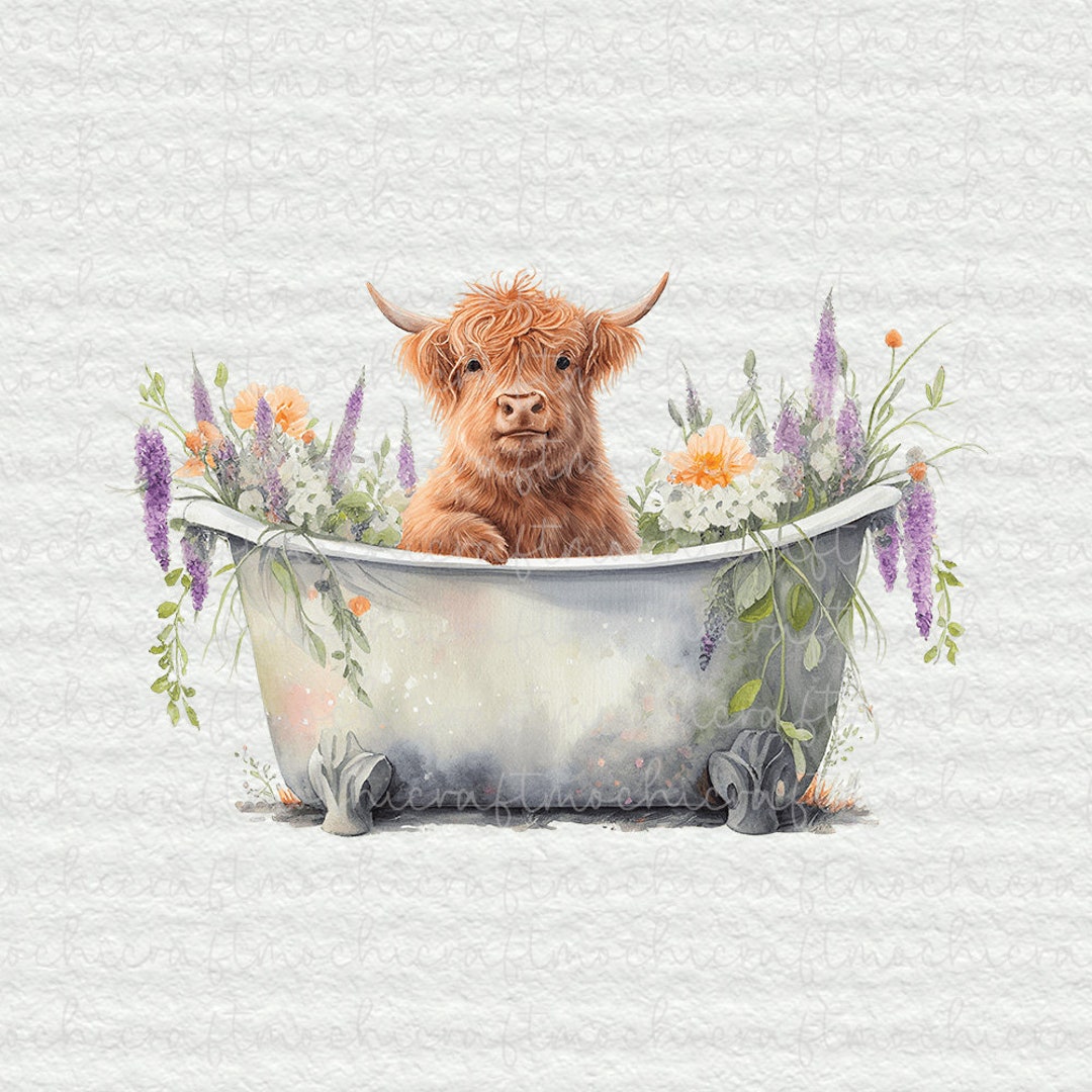 Highland Cow Png Watercolor Clipart Highland Cow Baby Baby - Etsy Australia