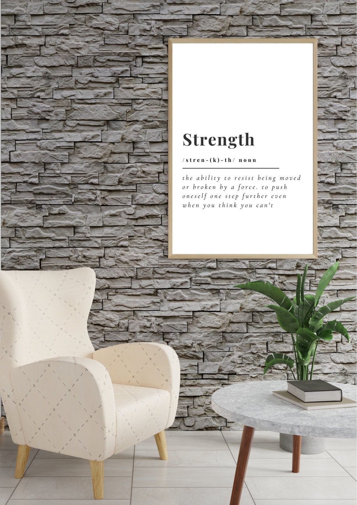 Kraft Definition Printable Inspirierende Zitate Arbeit hart Etsy.de