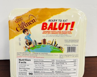 Lola Carmen Balut Ready to Eat Fertilized Duck Eggs 4 pcs 200 grams