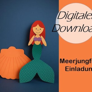 Children's birthday invitation: Mermaid and seashell DIY project