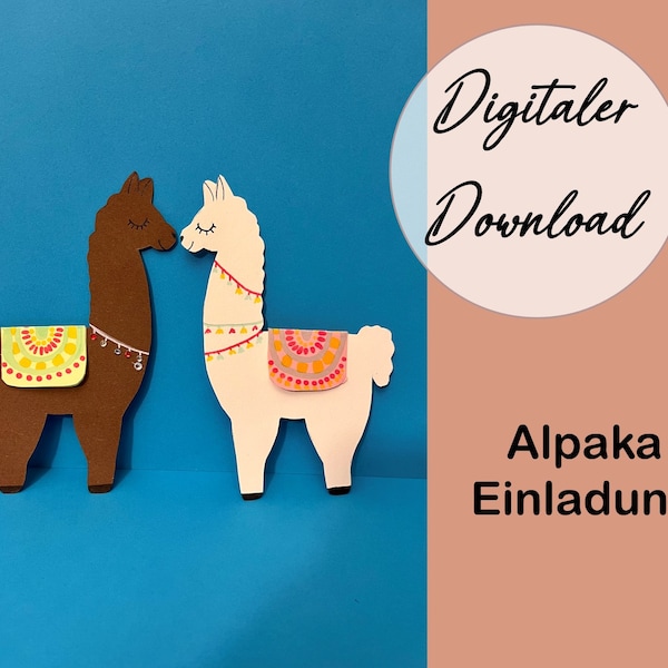 DIY (Kids) Birthday Invitation: Lama or Alpaca Craft