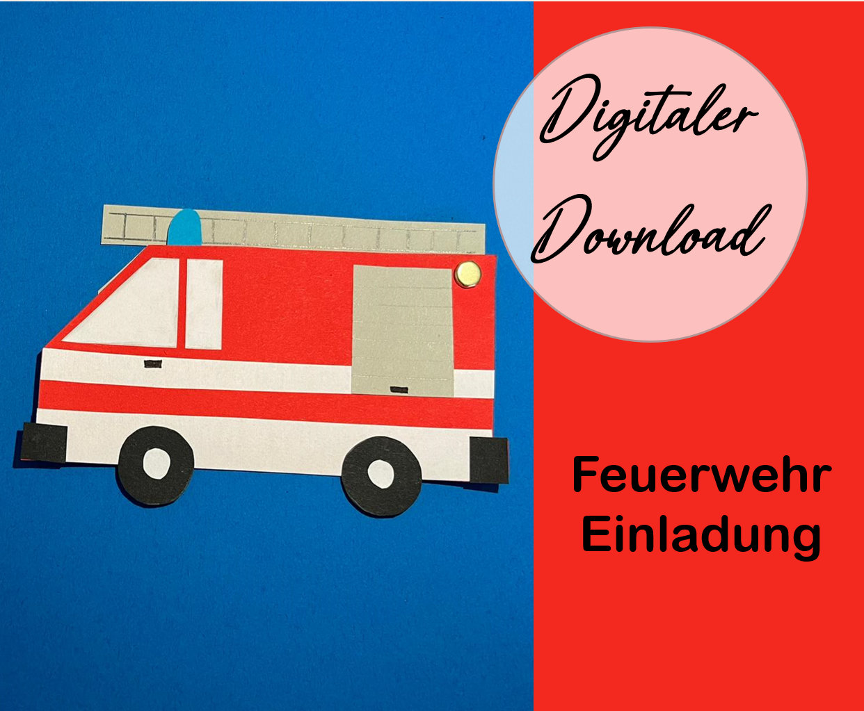 Invitación de cumpleaños infantil de bomberos para hacer tú mismo (DIY) -  Etsy México, image size:1242x1023