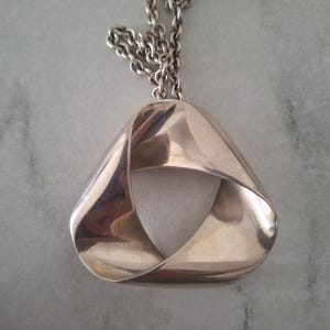 Rare Vintage Georg Jensen Sterling Silver Unisex Pendant Necklace