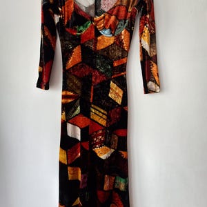 Vintage Moschino Velvet Maxi Dress