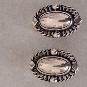 Vintage Georg Jensen Sterling Silver Clip-on Earrings #2004