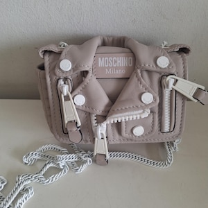 Rare Moschino Mini Biker Jacket Leather Bag