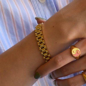 Gold Filled Watch Band, Waterproof Bracelet, Custom Watch Band Jewelry, Women Bracelet Gift for Her/Him Mom Best Friend Personalized Gift