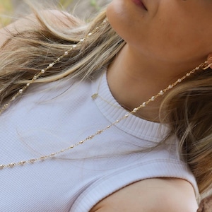 Gold Pearl Sunglasses Chain, Women Rope Daisy Chain, Colorful Daisy Sunglass Chain, Gold Chain For Eyeglasses, Mask Holder, Glasses Holder