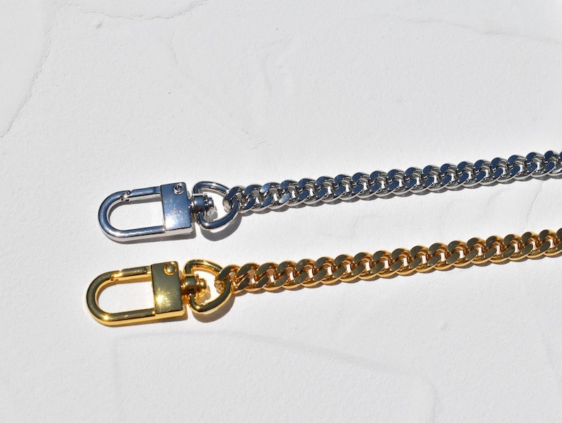 High Quality Women Bag Purse Chain, Strap Gold Silver, Lux Chain Replacement Handbag Cross Body Shoulder Chain, gift bag chain, Mom Bag Gift image 9