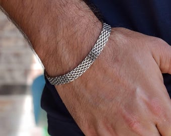 Bracelet Man's Silver, Watch Band Chain Bracelet Jewelry Bracelets Couple Love Waterproof Best Gift Dad Christmas Gold filled Bracelet