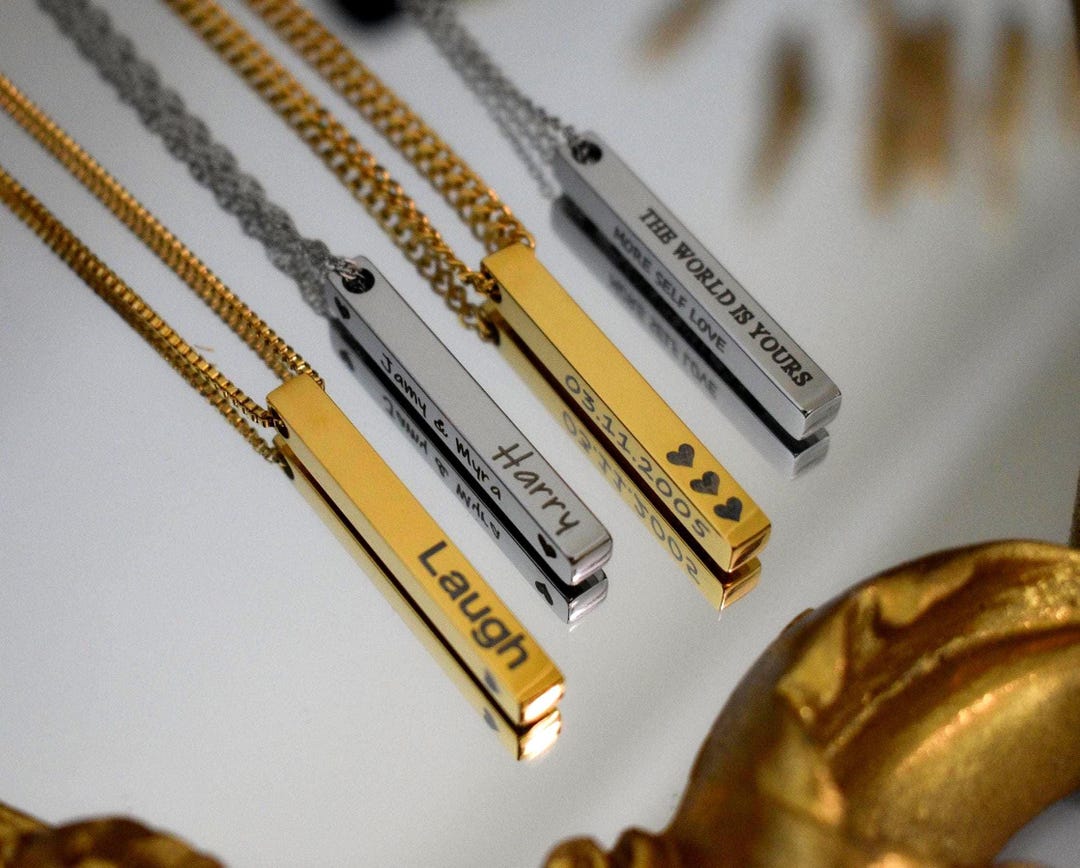 Pendentifs Barre En Acier Inoxydable - 10 Pièces Pour Fabrication De Bijoux Personnalisés
