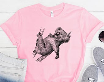Koala Tshirt, Cute koala T-shirt, Cute animal Tees, Koala lover shirt, Funny koala Tees, Funny animal Tees, gift koala tees, Animal T-shirt