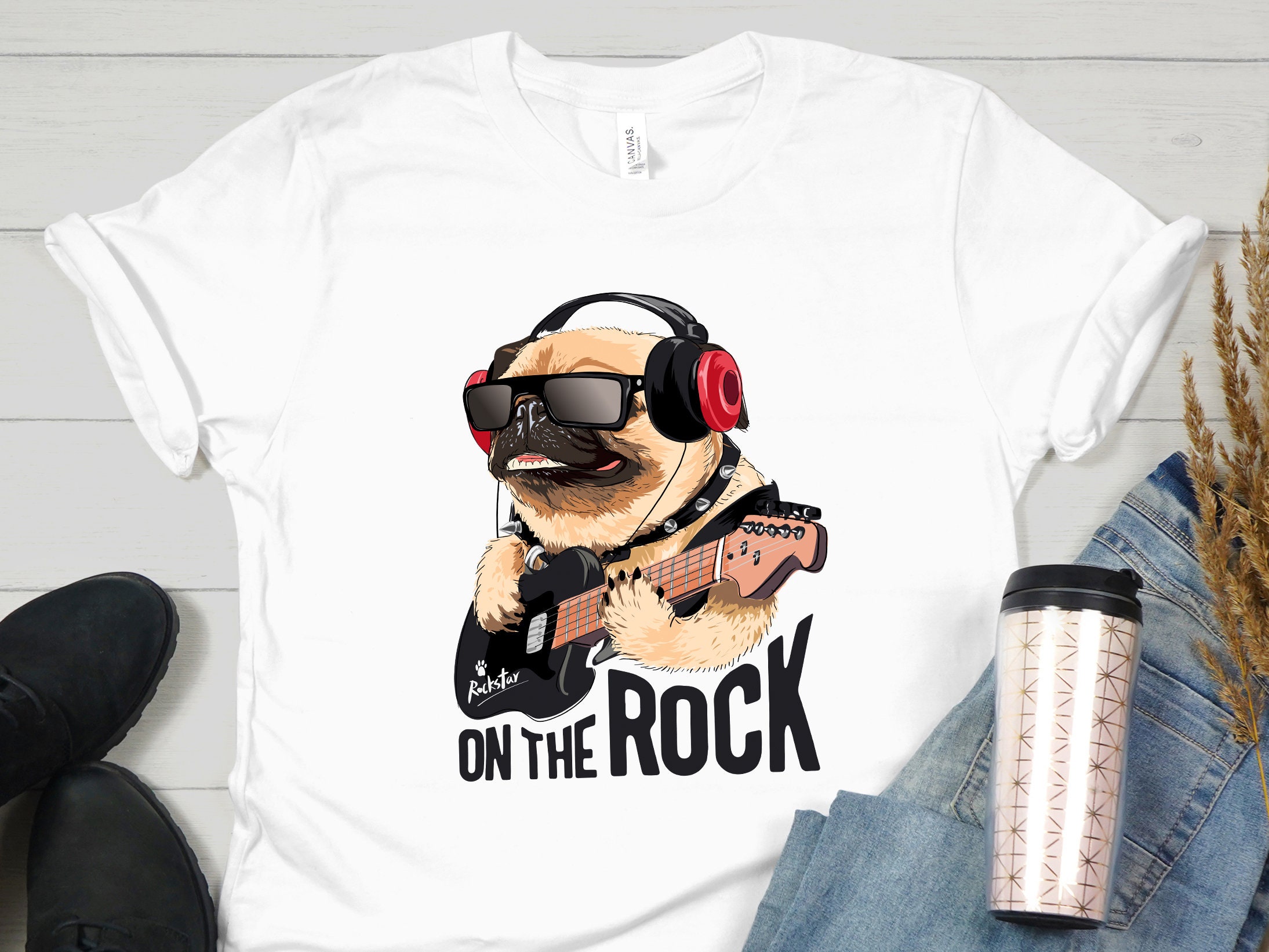Discover Dog rock music T-Shirt