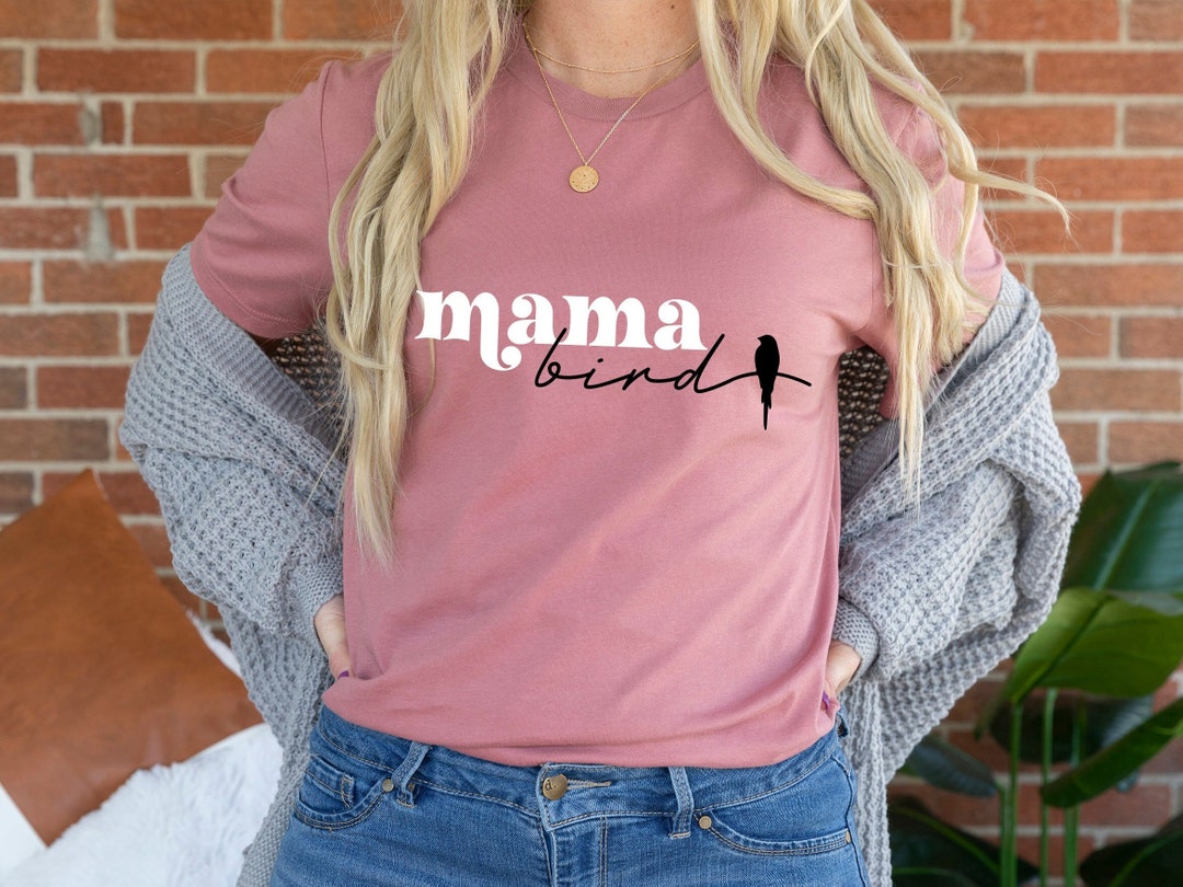 Mama Shirt Mama Birds Birds Pattern Mom Shirt Birds and - Etsy