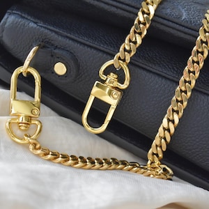 Mom Bag Purse Chain, Women Bag Purse Chain, Strap Gold Silver, Lux Chain Replacement Handbag Holder Cross body Shoulder Chain