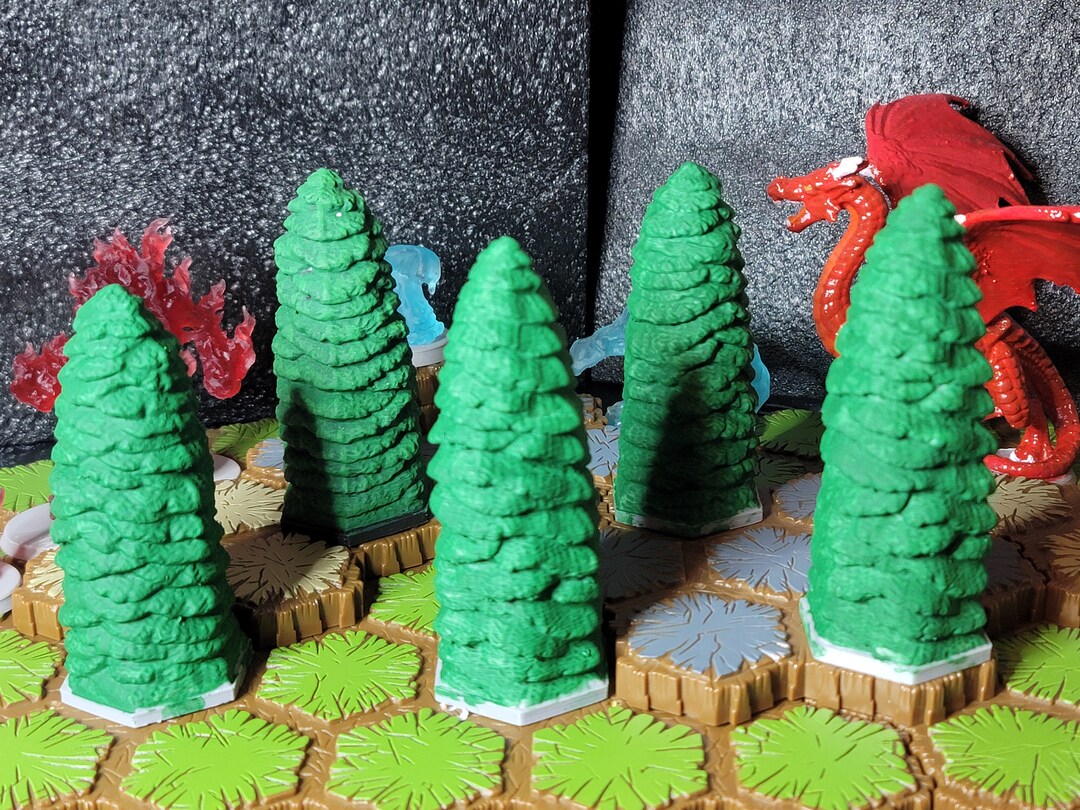 Heroscape Evergreen Tree 5-pack - 2 Sizes Included (custom) - Etsy