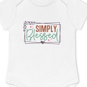 Baby Bodysuit Romper Faith, Religious, Christian, Birth Gift, Baptism Gift