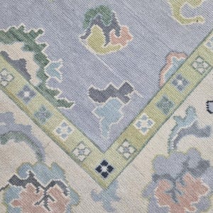Oushak Rug Hand Knotted 8x10, 9x12, 10x14, Wool Traditional And Vintage Antique Oushak Wool Area Rug For Living Room Rug
