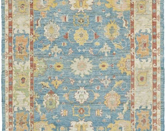 Hand-Knotted Wool & Cotton Rug | Vintage Oriental Carpet