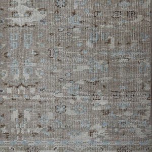 Hand Knotted Oushak Rug: 8x10 Turkish Wool Area Rug