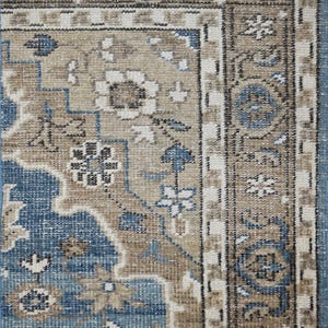 Rug Modern Turkish knot 8x10 Rugs 9x12 Living Room Oushak Hand Knotted Rug , Antique Turkish Wool natural color oushak Area Rug