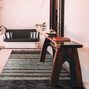 Handwoven Kilim Rug Scandinavian Modern Flatweave Wool Area Rug 6x9 8x10 Boho Mats for Living Room Office Home Decor Soft Durable Floor Rug