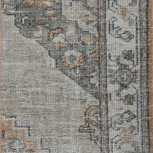 Hand Knotted Oushak Rug: Modern Turkish Wool Area Rug