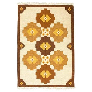 Handwoven Kilim Area Rug Scandinavian Modern Carpets Flatweave Wool Area Rug Boho Farmhouse Rug 6x9 Rug, 8x10 Rug Living Room Office Bedroom