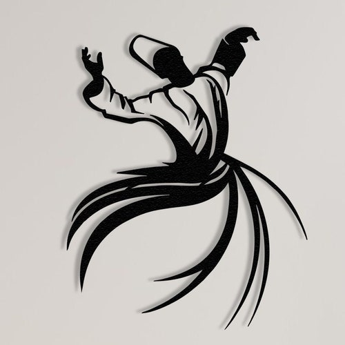 Whirling Dervishes Simple Design outlet Metal Islamic Wall Art, Modern Sufi, Rumi Calligraphy (Semazen) Wall Decor, Arabic Line Art Wall Decor