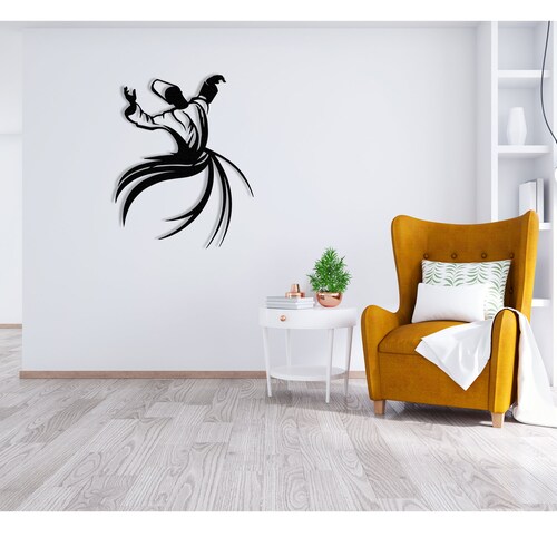 Whirling Dervishes Simple Design outlet Metal Islamic Wall Art, Modern Sufi, Rumi Calligraphy (Semazen) Wall Decor, Arabic Line Art Wall Decor