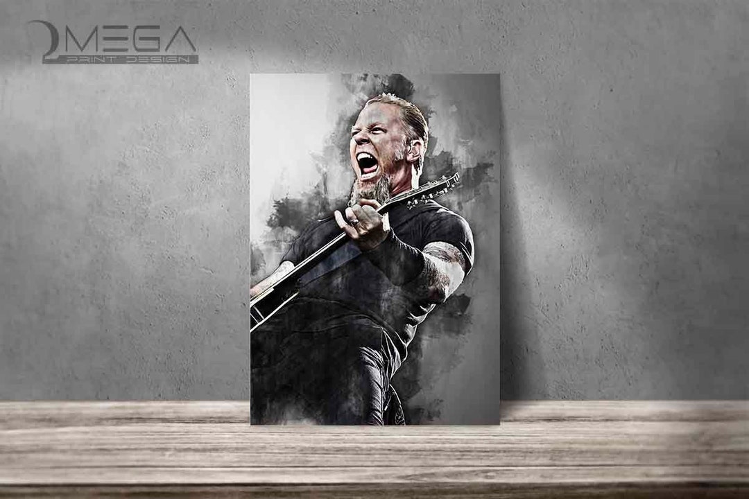James Hetfield Poster James Hetfield Print Metallica Wall Art Etsy