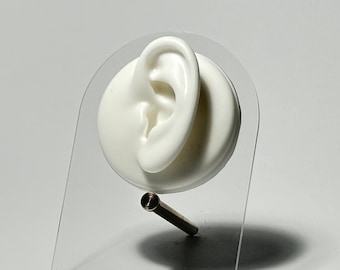 HQ Silicone Ears ,Ears Displays for Jewellery and Acupuncture, Silicone ears for DIY Black colour