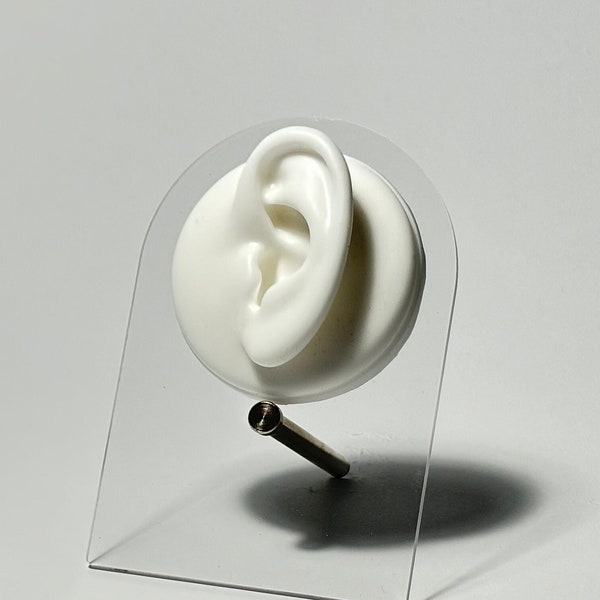 Oreilles en silicone HQ, boucles d'oreilles pour bijoux et acupuncture, oreilles en silicone pour bricolage, couleur noire